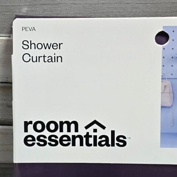 PEVA Colorblock Shower Curtain Clear | Room Essentials™ - Picture 2 of 6